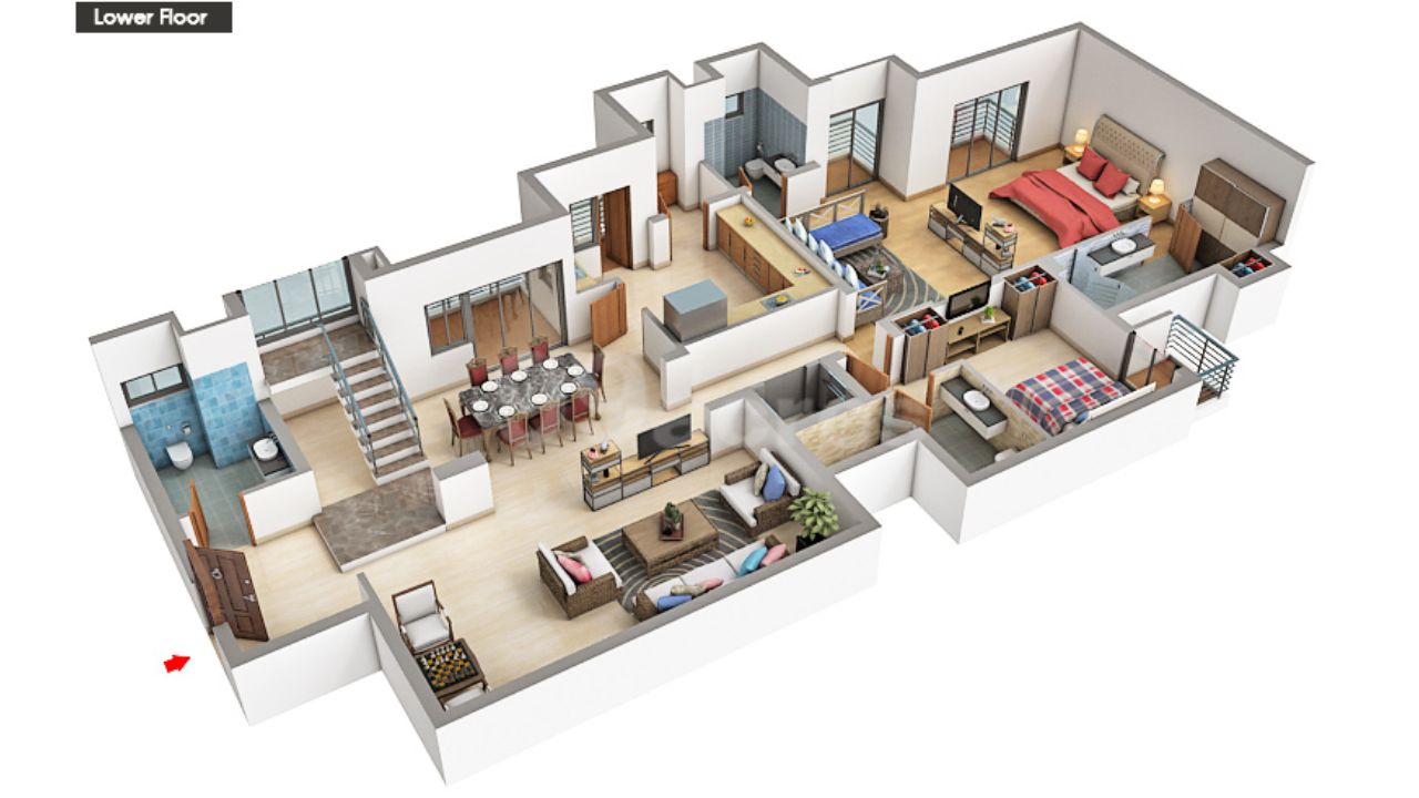M2K Victoria Gardens Azadpur Delhi Floor Plan 5 BHK 