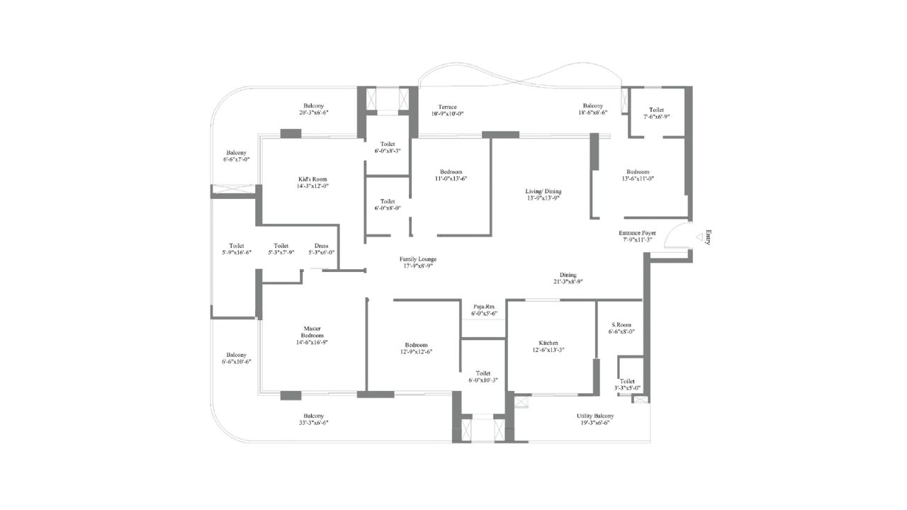 Max Estate 105 Floor Plan 5 BHK
