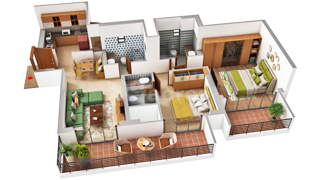 Godrej Jardinia Sector 146 Noida Floor Plan 2 BHK 