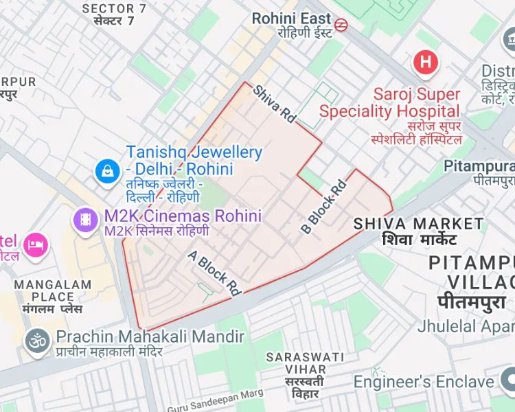 Suri Homes Sector 24 Rohini Delhi Location Map 