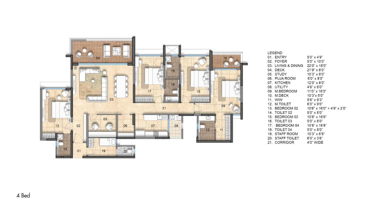 Lodha Haven Hosa Road Bangalore Floor Plan 4 BHK