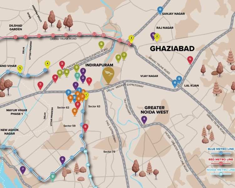 The Prestige City Siddharth Vihar Ghaziabad Location Map