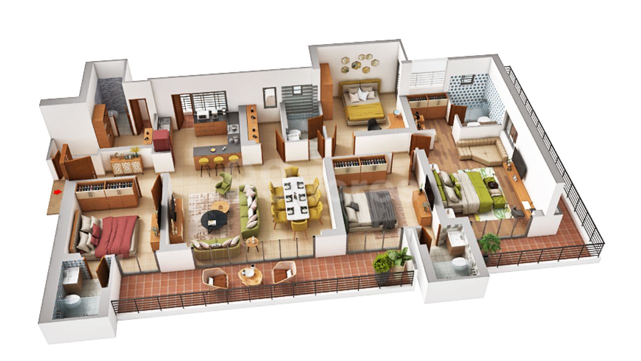 Godrej Jardinia Sector 146 Noida Floor Plan 4 BHK 