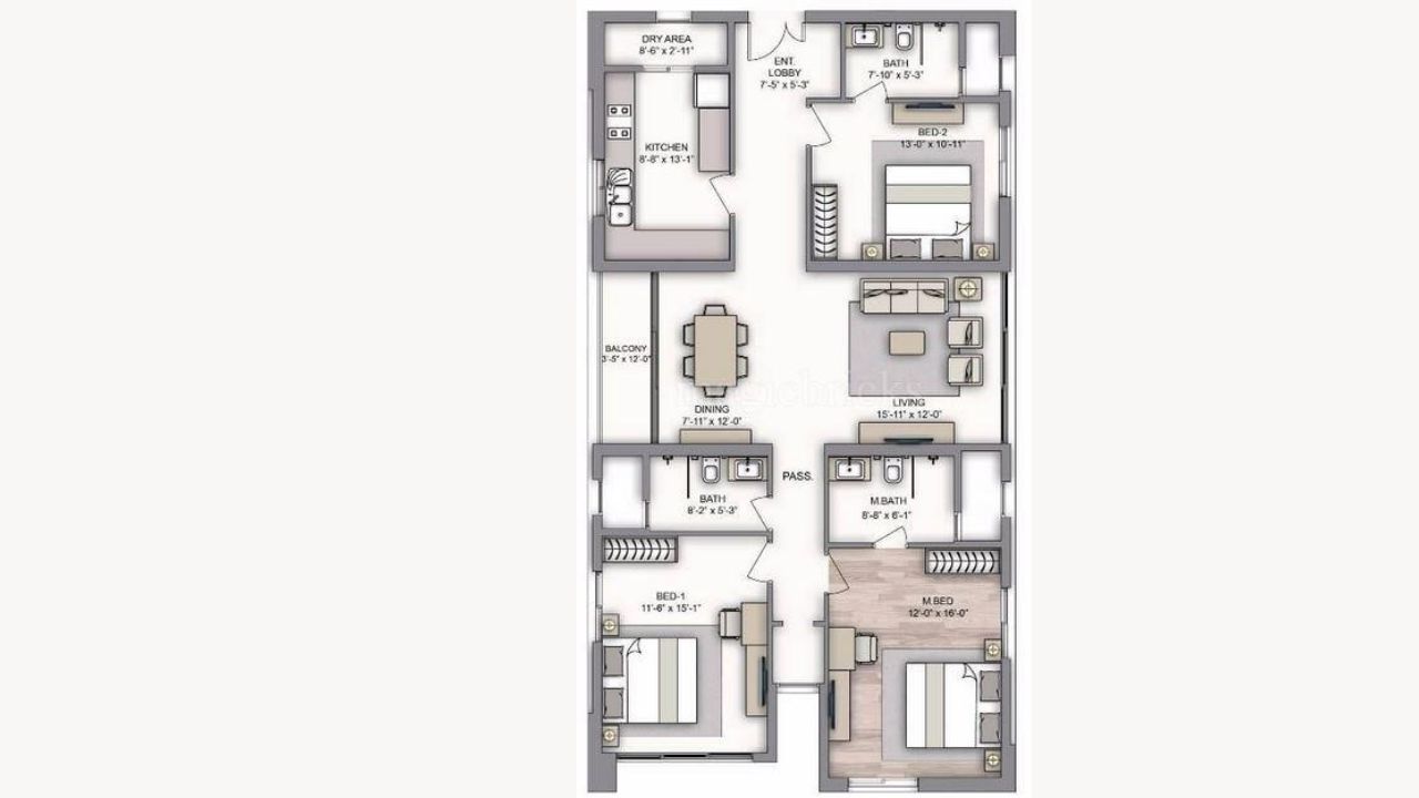  Piramal Vaikunth Floor Plan 3BHK