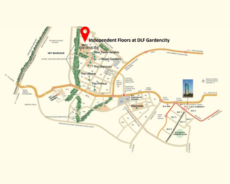 DLF Gardencity Central Location Map