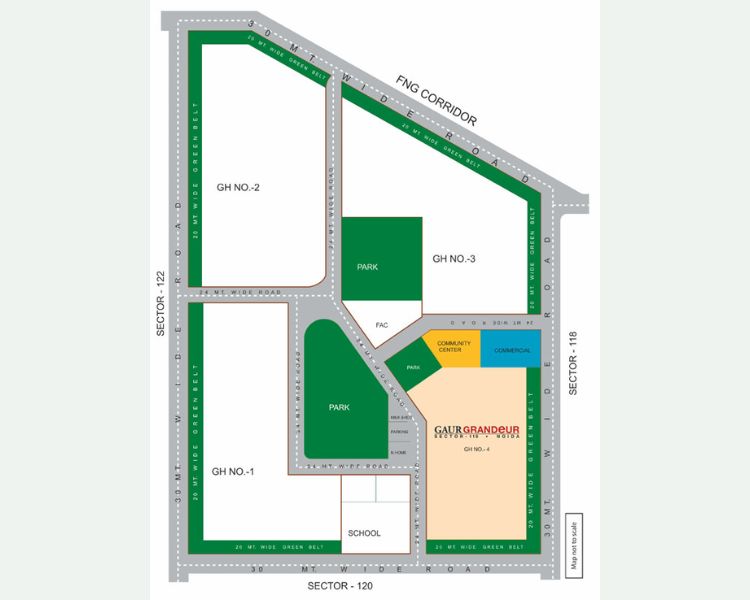 Gaur Grandeur Sector 119 Noida Location Map