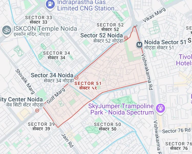 Capital Hometech Homes Sector 51 Noida Location Map