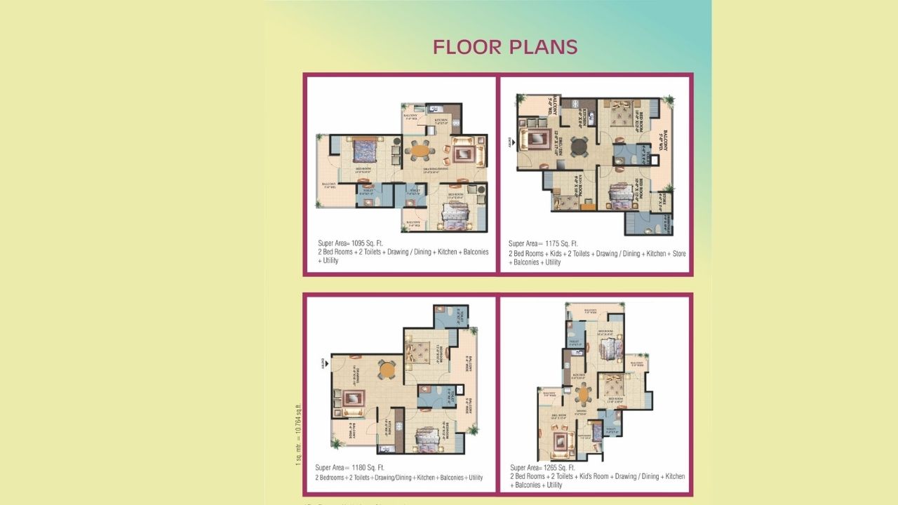 Ajnara Integrity Type B Floor Plan