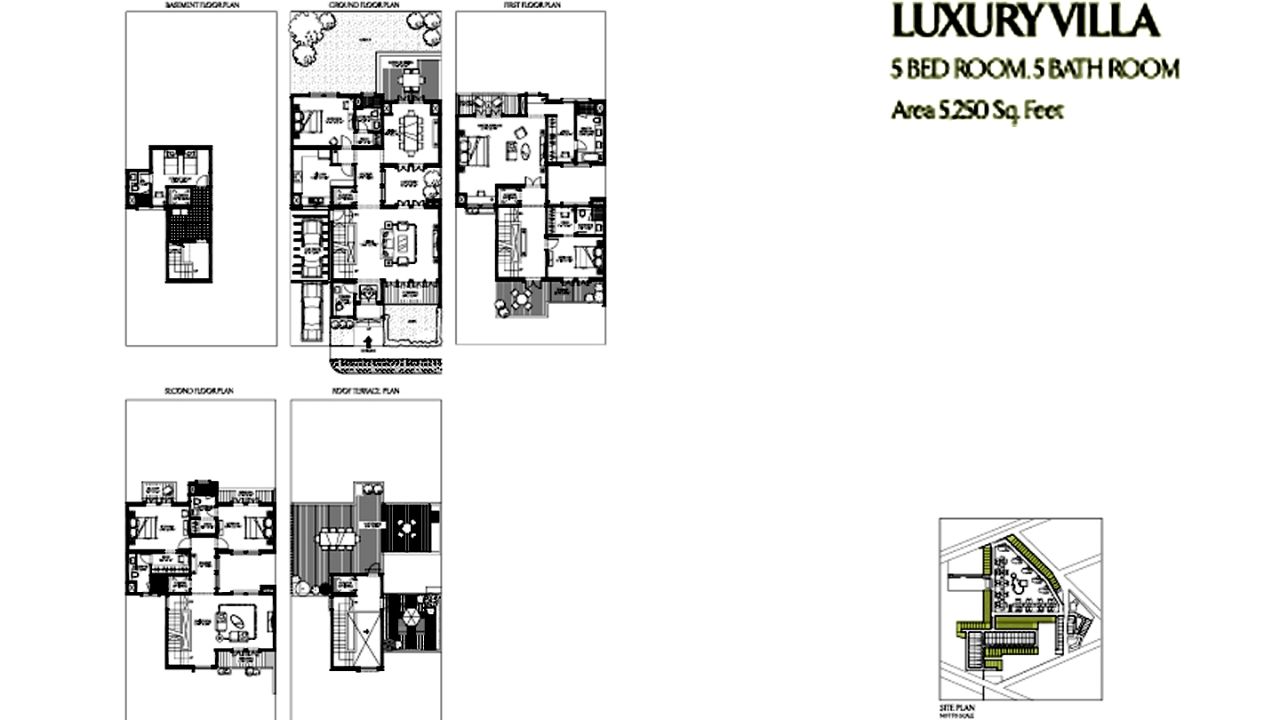 Emaar MGF The Palm Drive Floor Plan 5BHK