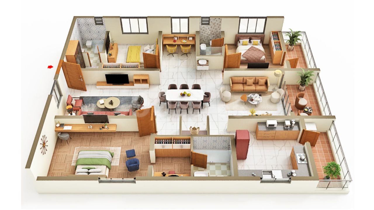 Hallmark Altus Kondapur Hyderabad Floor Plan 3 BHK