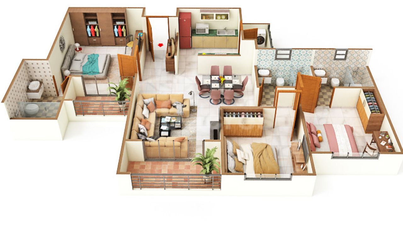 Vaishnavi AT-One Krishna Brindavan Banashankari Bangalore Floor plan 3 BHK 