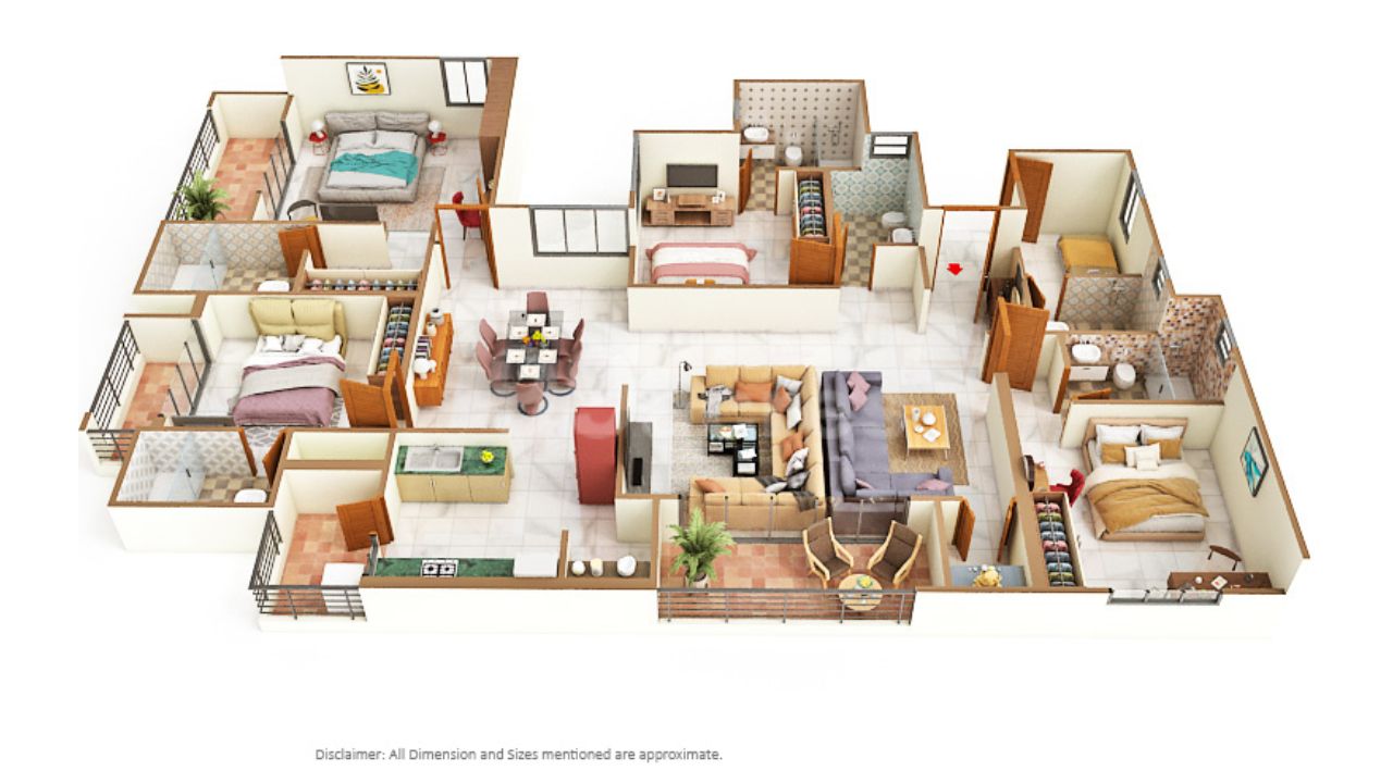 Vaishnavi AT-One Krishna Brindavan Banashankari Bangalore Floor plan 4 BHK 