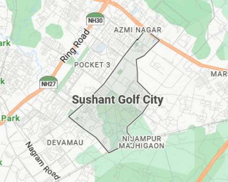 Rishita Serenity Sushant Golf City Lucknow Location Map 