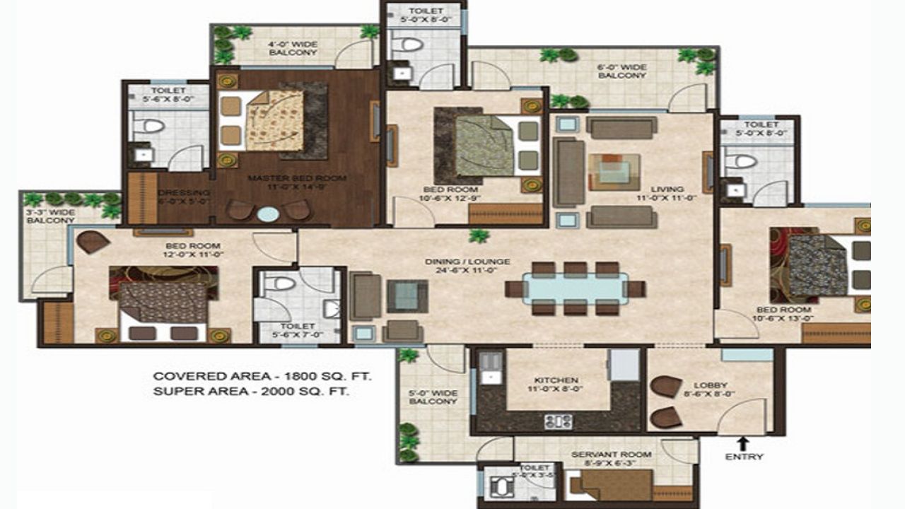 Antriksh Godrej Apartments Floor Plan 4 BHK