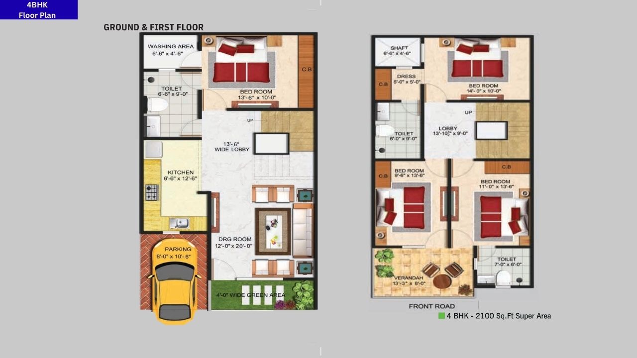 Sindhuja Valley 4BHK Floor Plan