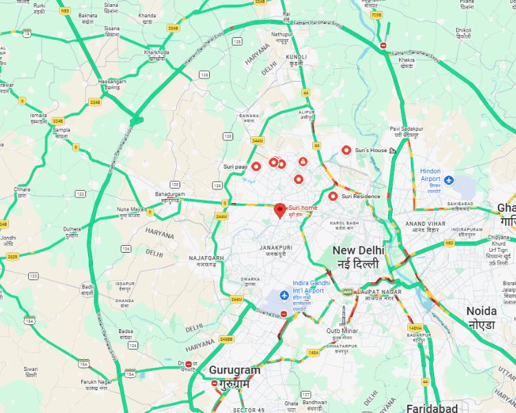 Suri Luxury Floors Rohini location map