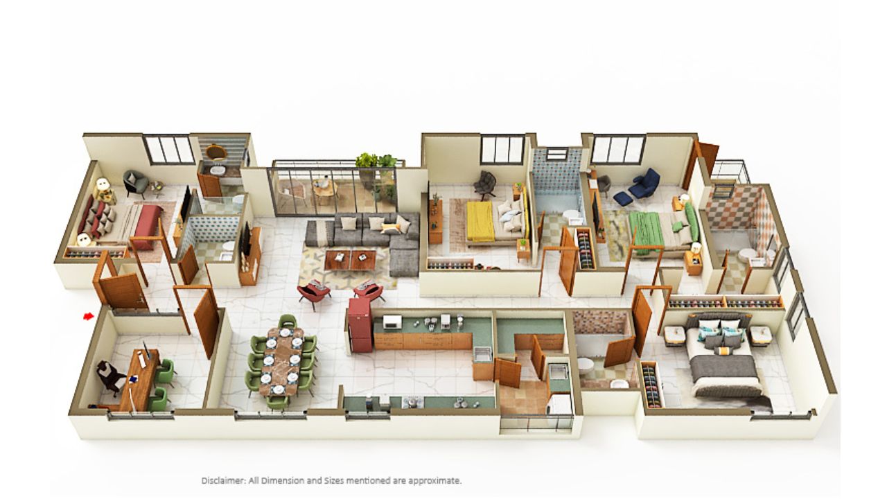 Mahima Valenza Patrakar Colony Jaipur Floor Plan 4 BHK