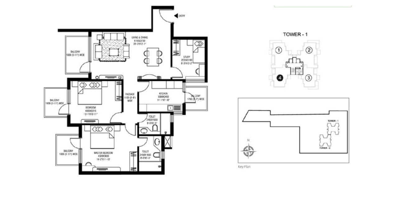 M3M Escala 2BHK Type 2
