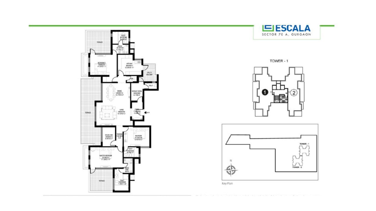 M3M Escala 3BHK Type 1