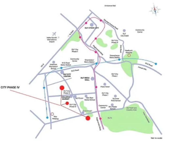 DLF Royale Residence Sector 24 Gurgaon Location Map