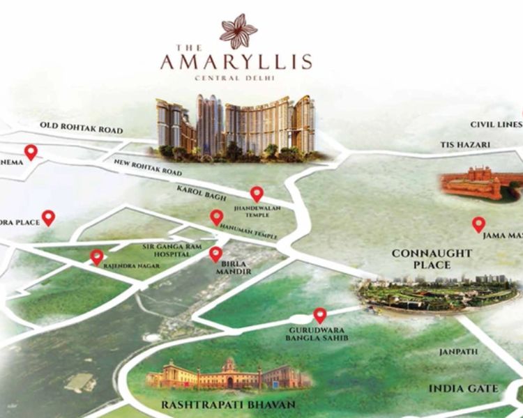 Unity Group The Amaryllis Karol Bagh Delhi Location Map