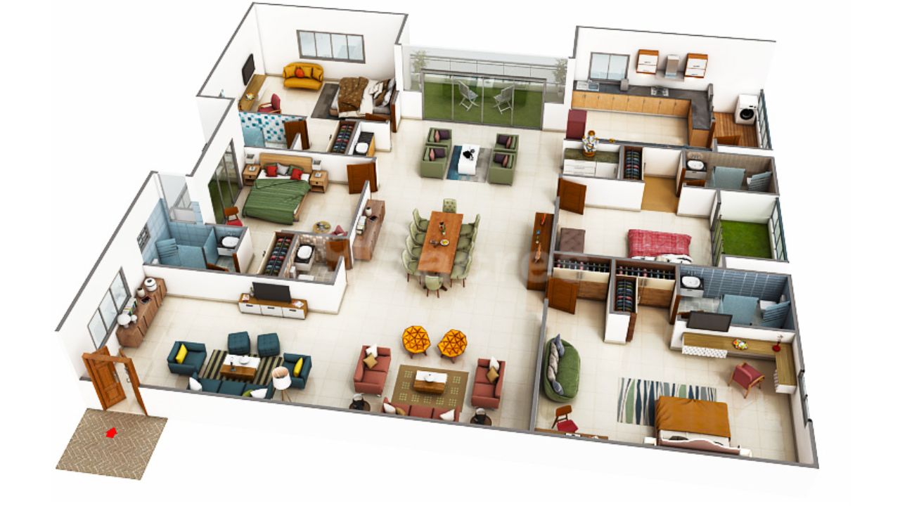 Mahaveer Crystal Garden Attapur Hyderabad Floor Plan 4BHK