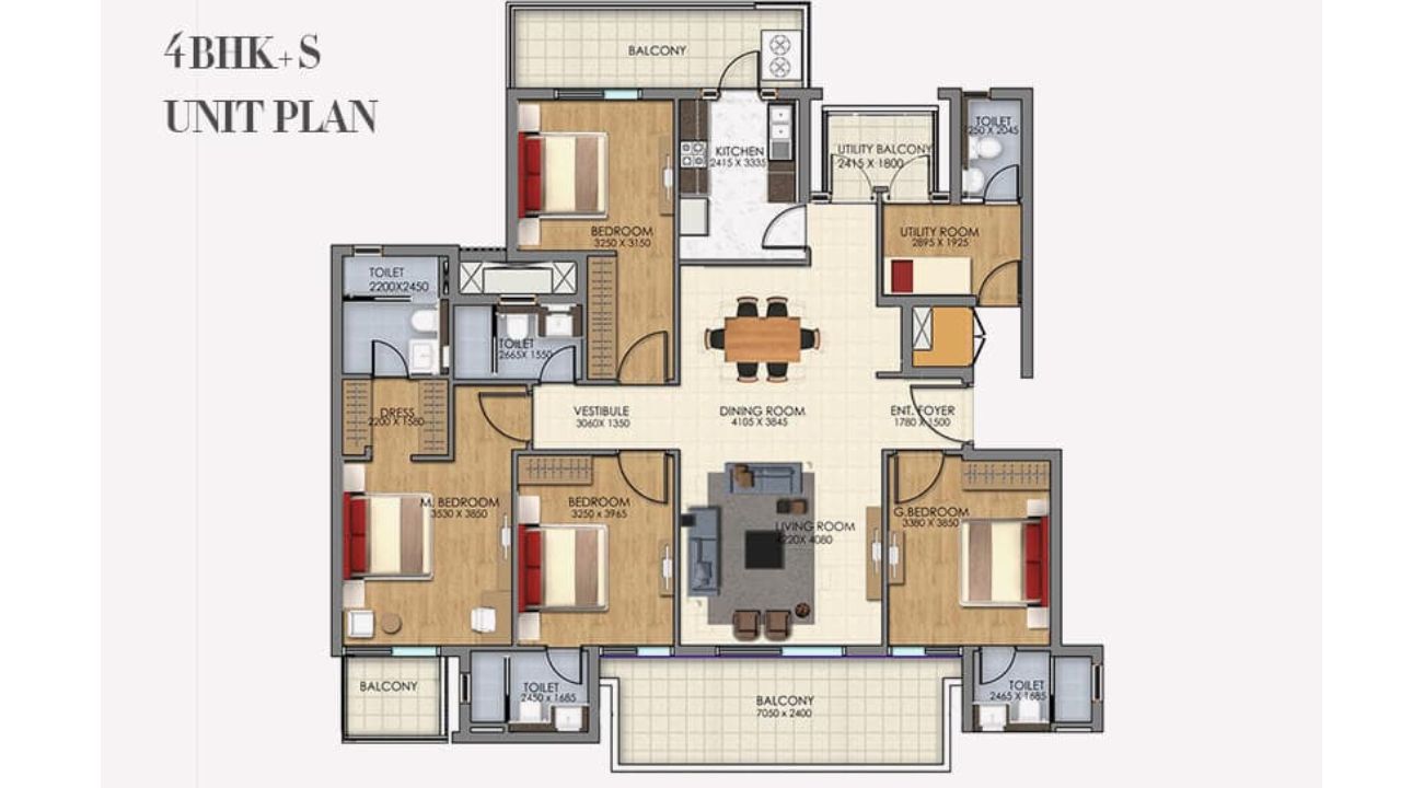 DLF Ultima Phase II Floor Plan 4BHK