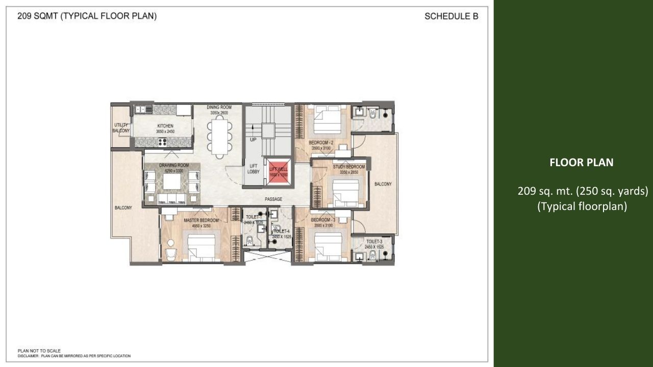 DLF Gardencity Central Type A Floor Plan