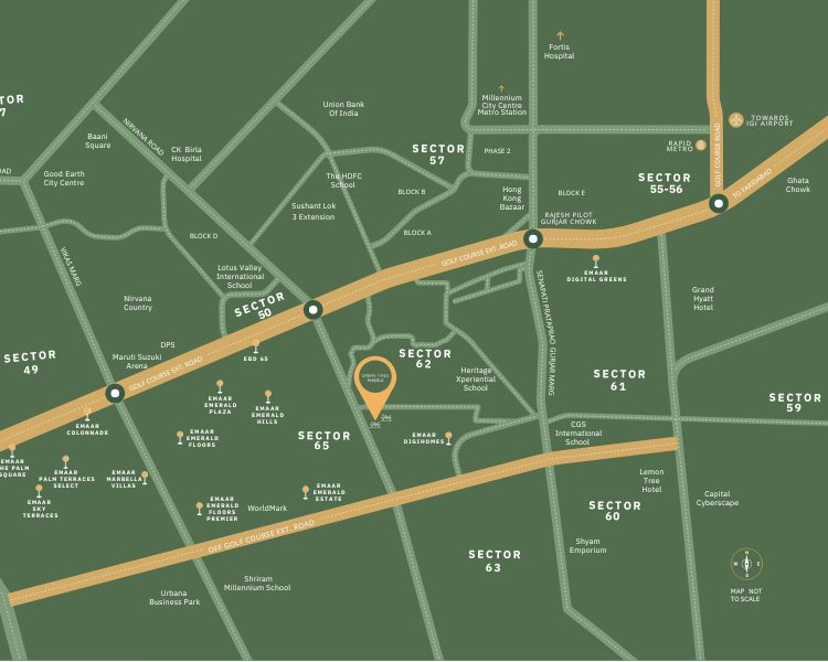 Emaar Urban Oasis Location Map