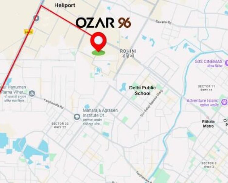 Ozar 96 Sector 32 Rohini Delhi Location Map
