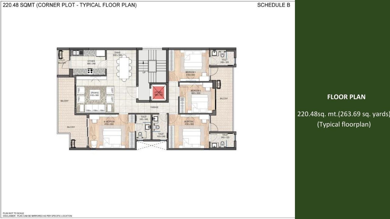 DLF Gardencity Central Sector 84 Type C Floor Plan