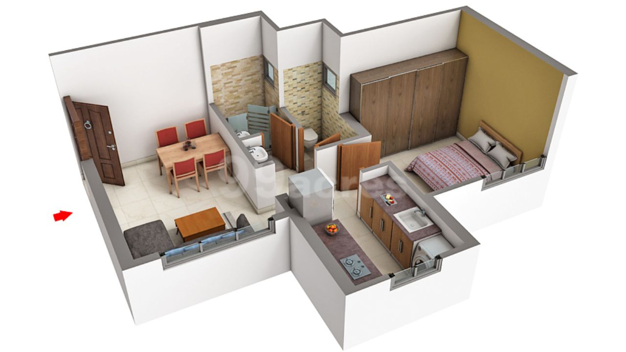 Runwal Gardens Dombivli East Thane Floor Plan 1 BHK