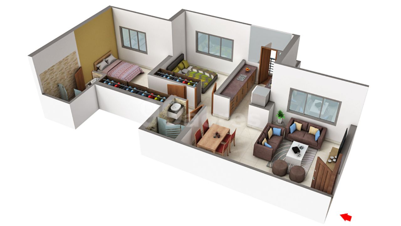 Runwal Gardens Dombivli East Thane Floor Plan 2 BHK