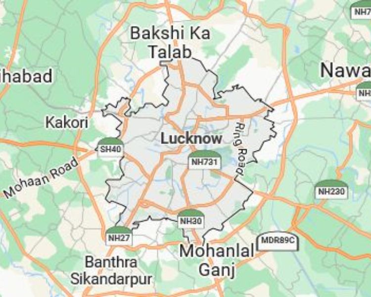 Omaxe Cassia Kalli Pashchim Lucknow Location Map 