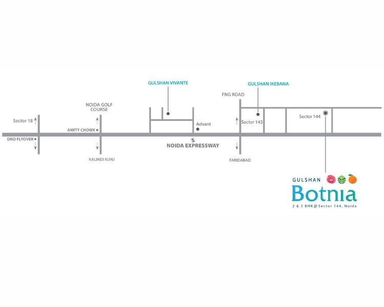 Gulshan Botnia Sector 144 Noida Location Map