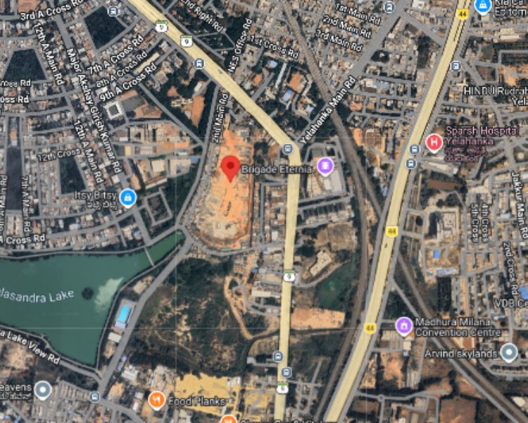 Brigade Eternia Yelahanka Bangalore Location Map 