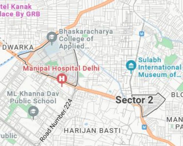 Pragya CGHS Sector 2 Dwarka Delhi Location Map