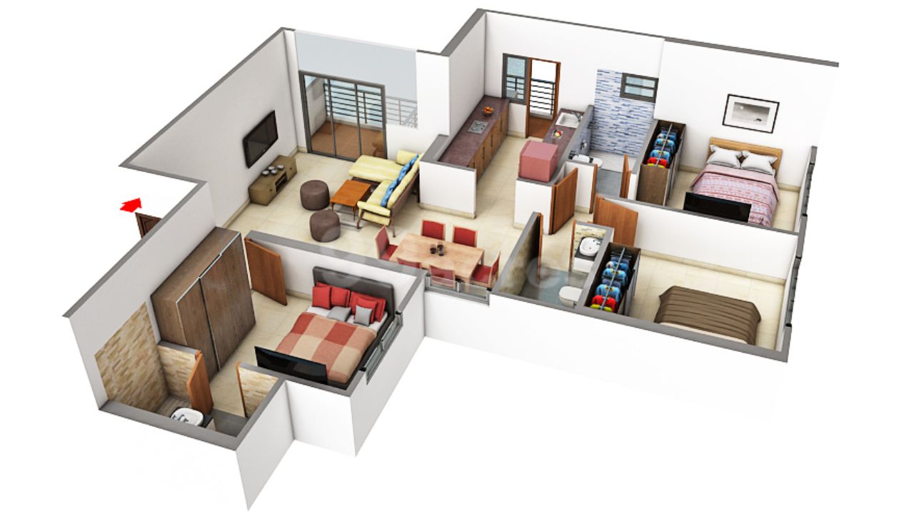 Runwal Gardens Dombivli East Thane Floor PLAN 3 BHK