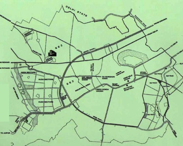 DLF Express Greens Sector 1A IMT Manesar, Gurgaon Location Map