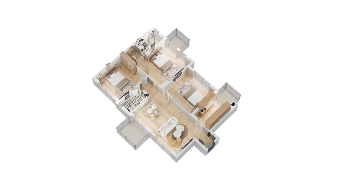 Vedam Homes Floor Sector 33 Gurgaon Floor Plan 3 BHK