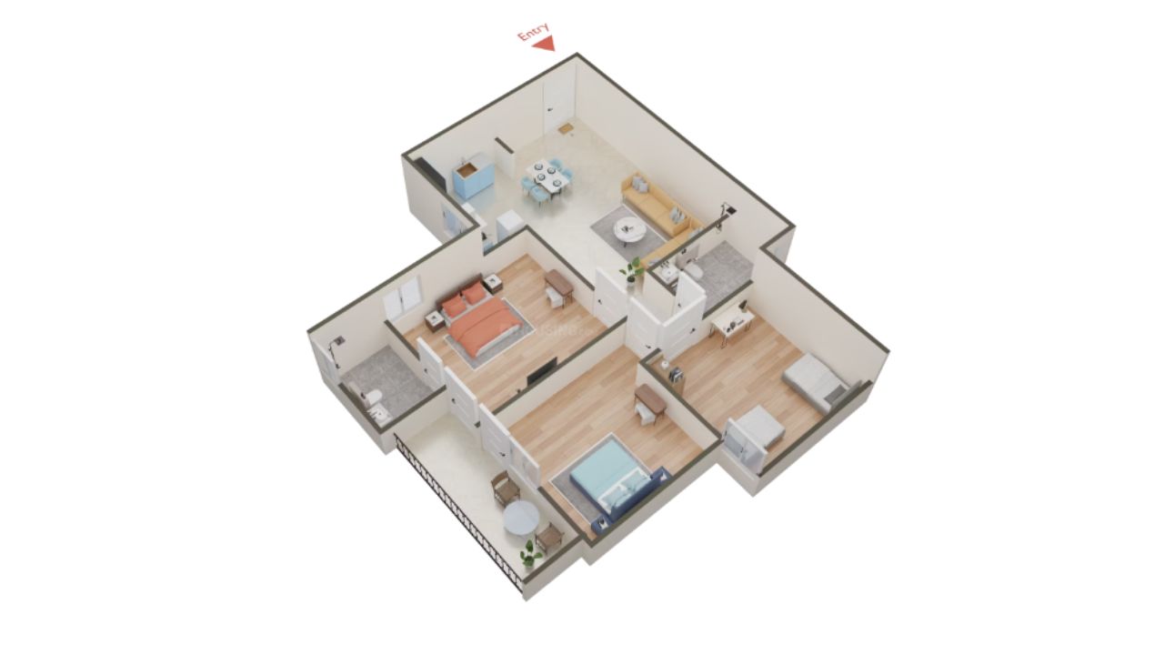 Vedam Homes Floor Sector 33 Gurgaon Floor Plan 4 BHK