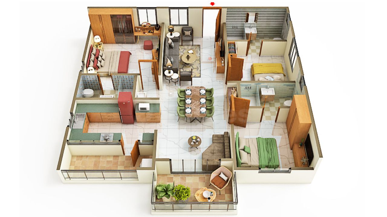 Team4 ARIA Miyapur Hyderabad Floor Plans 3 BHK 