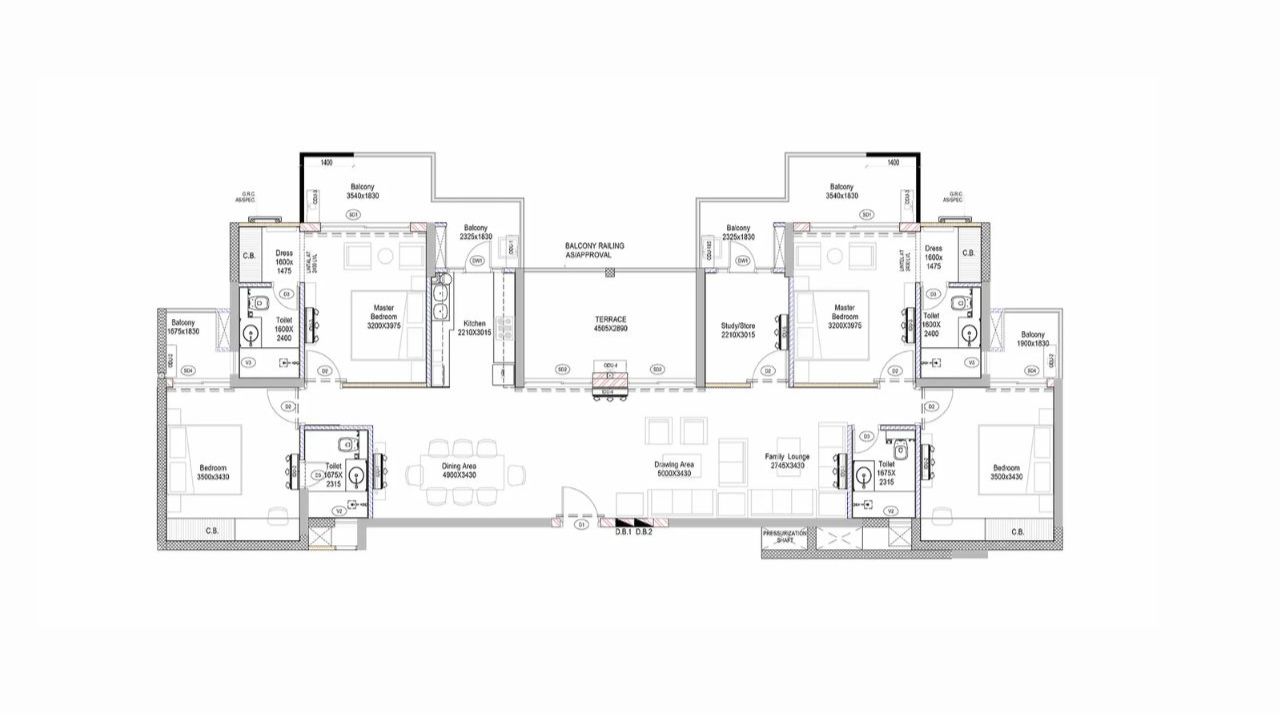 Saarhi Luxurious Homes Floor Plan 4 BHK