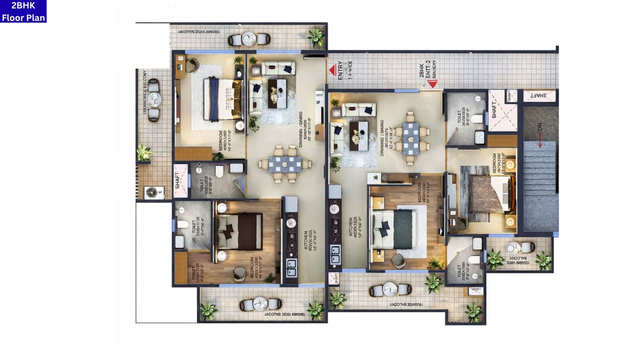 The Story House 2BHK Floor Plan
