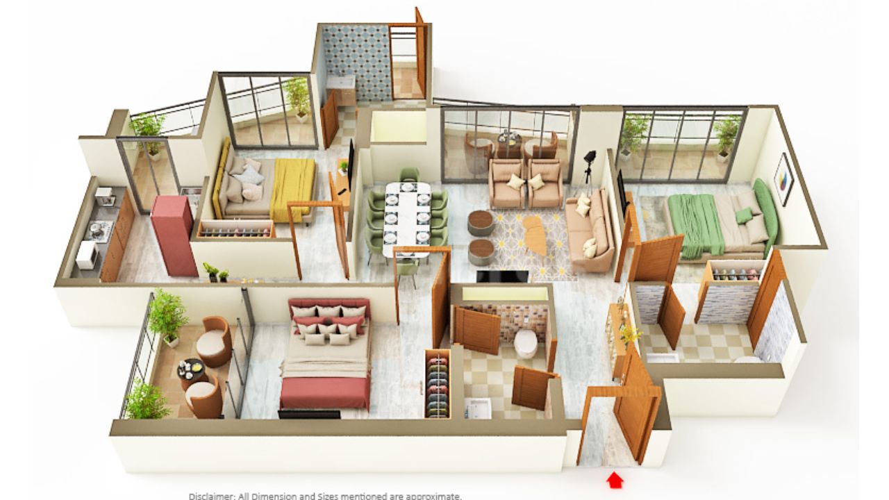 Venus Capital Heights Danapur Patna Floor Plan 3 BHK 