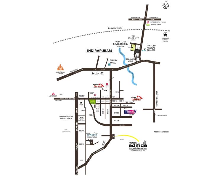 Prateek Edifice Location Map