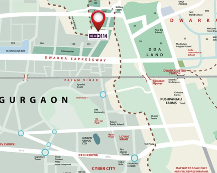 Emaar Business District 114 Sector 114 Gurgaon Location Map