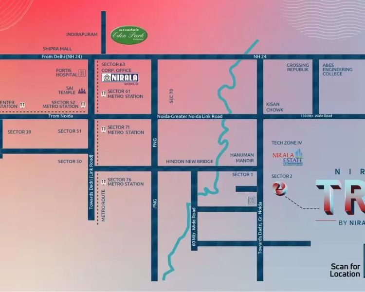 Nirala Trio Sector 2 Greater Noida Location Map 