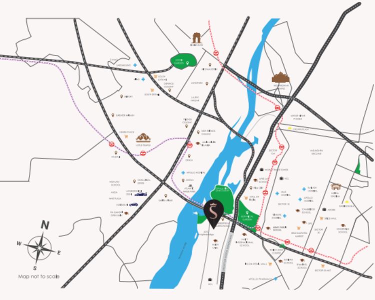 Purvanchal skyline vista sector 94 Location Map