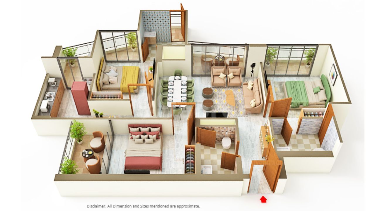 Venus Capital Heights Danapur Patna Floor Plan 4 BHK